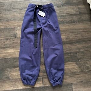 GOLDEN GOOSE Incredible Fold Waist Button Canvas Jogger Pants Sz S NWT $528!!